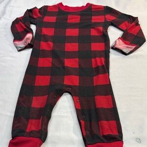 Ripzone - Red and Black Plaid Kids One Piece Romper/Sleeper